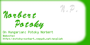 norbert potoky business card